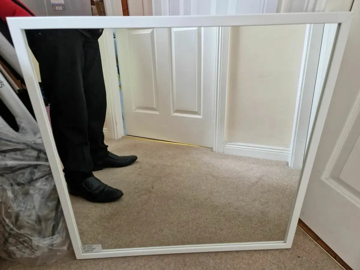 Bedrooom wall Mirror Square Frame 27.5"x 27.5" - Image 1