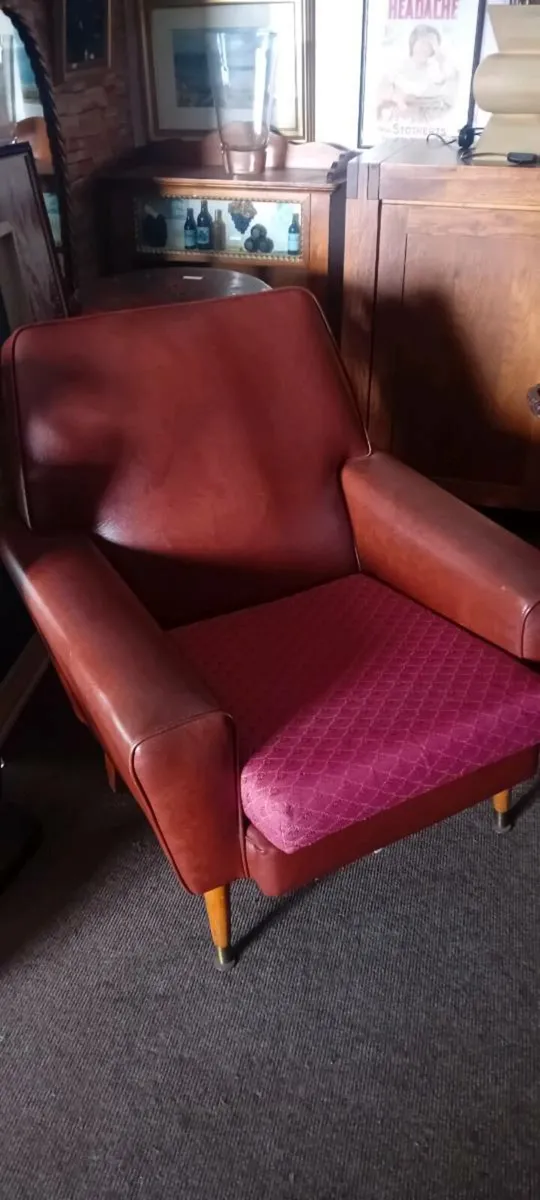 Small Vintage Fireside Armchair - Image 2