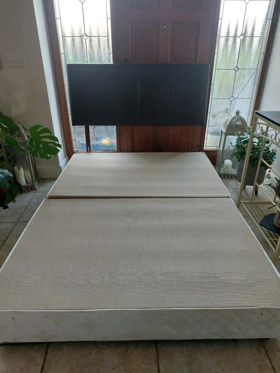 Divan bed and leather headboard - Image 3