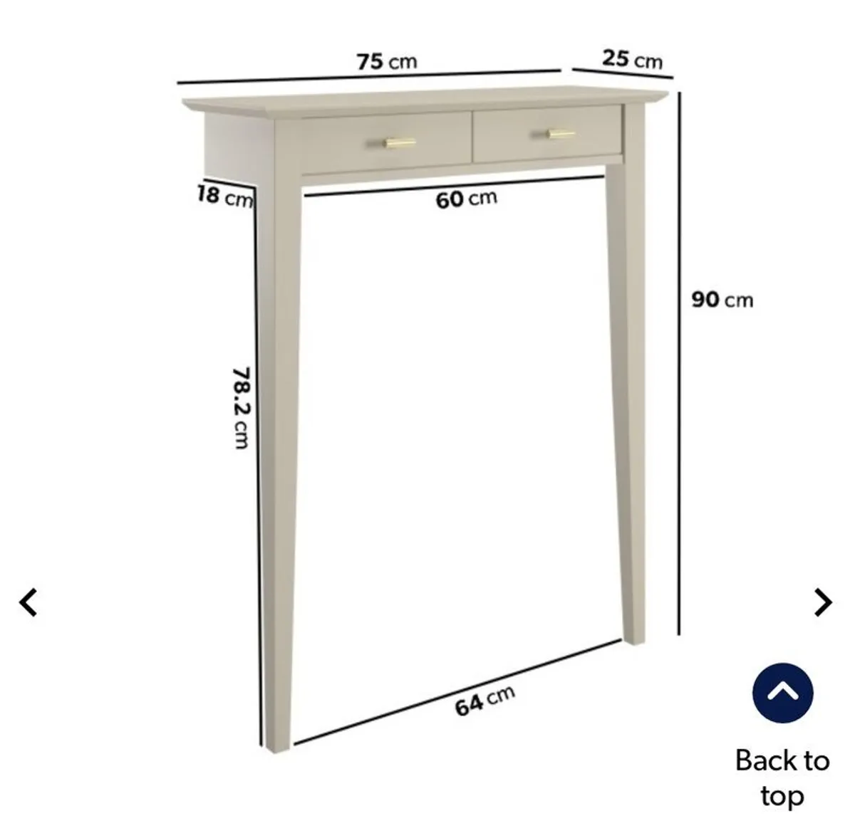 Narrow Taupe Table Style Radiator Cover - Image 4