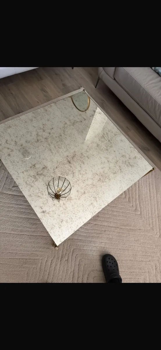 Glass & Gold Coffee Table. - Image 2