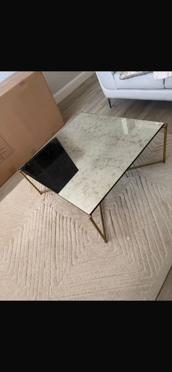 Glass & Gold Coffee Table. - Image 3