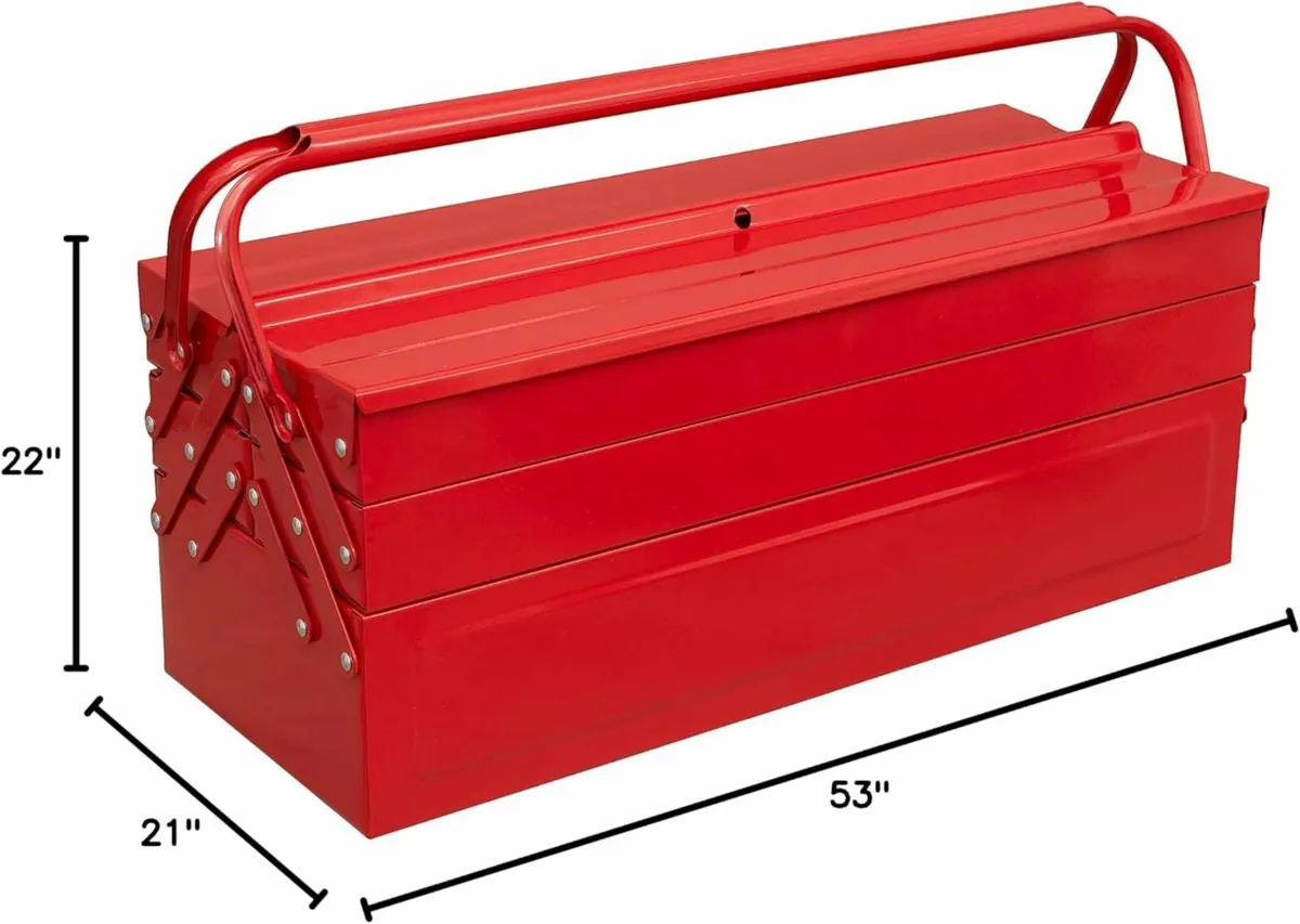 SEALEY CANTILEVER 4 TRAY TOOLBOX RED - Image 1