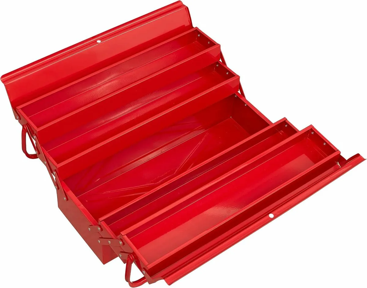 SEALEY CANTILEVER 4 TRAY TOOLBOX RED - Image 2