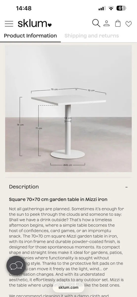 Garden bistro table - Image 2