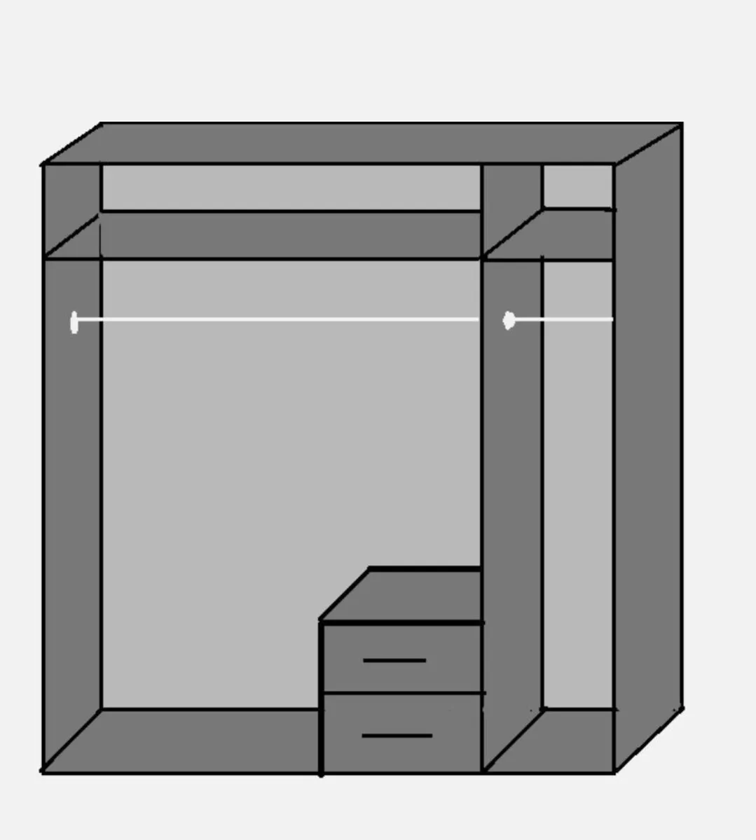 BRAND NEW WHITE 3 DOOR ALASKA WARDROBE WITH MIRROR - Image 2
