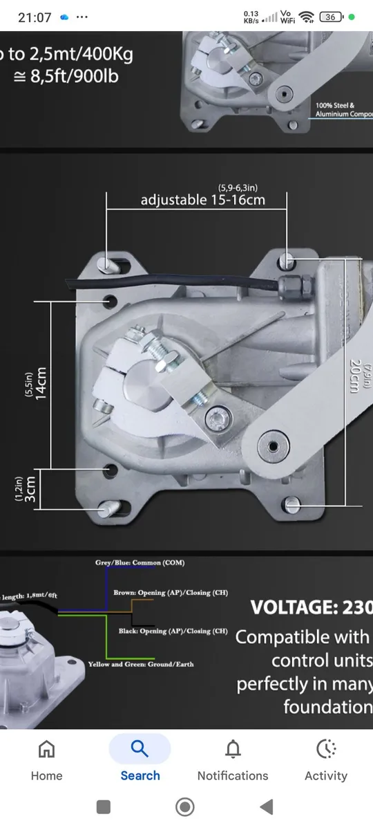 230 volt underground gate kit for swing gates . - Image 3