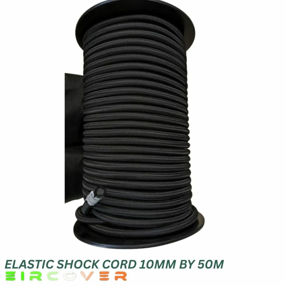 Elastic bungee rope 10mm / 50m - Reel  Black - Image 1
