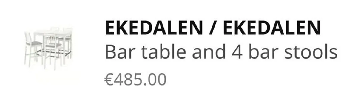 IKEA High Table & 4 Stools - Image 3