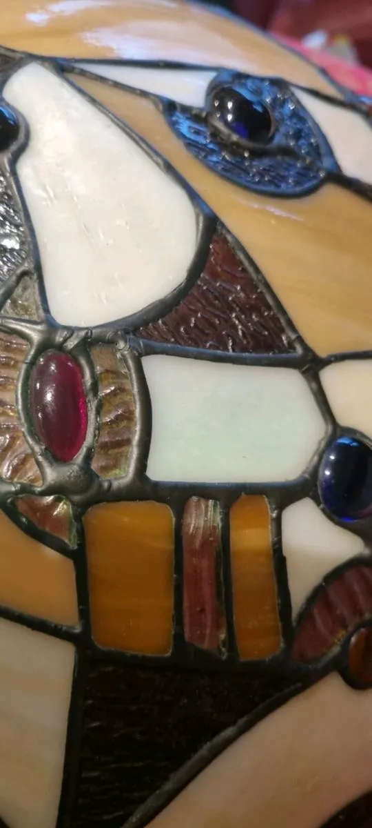 VINTAGE PEACOCK TIFFANY LAMP - Image 2