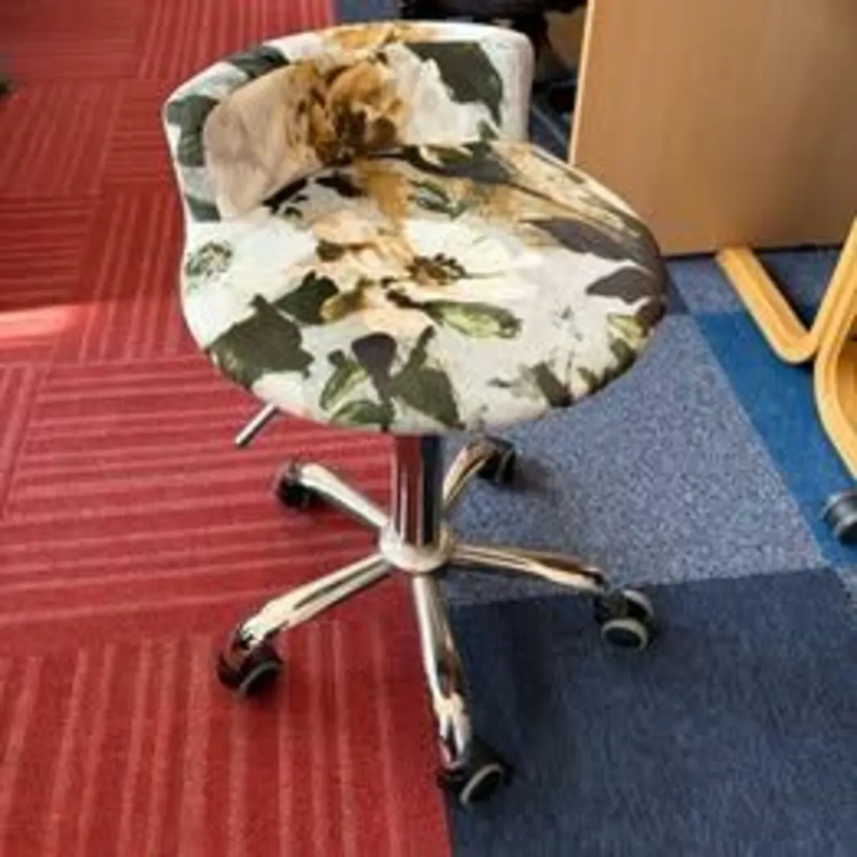 Floral stool - £35 + VAT - COLLECTION ONLY - Image 1