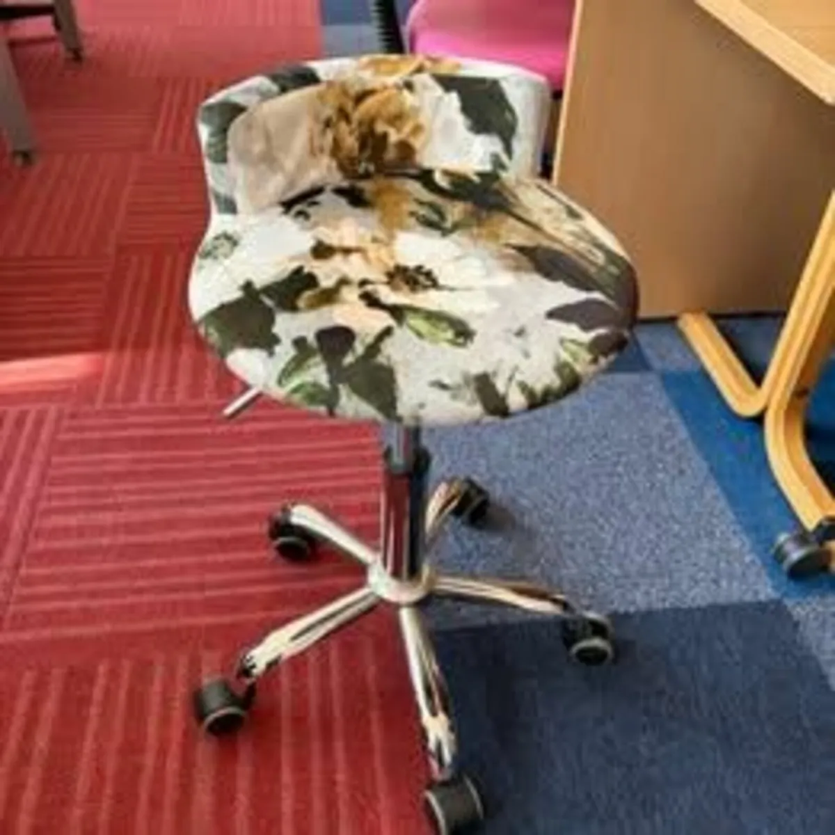 Floral stool - £35 + VAT - COLLECTION ONLY - Image 2