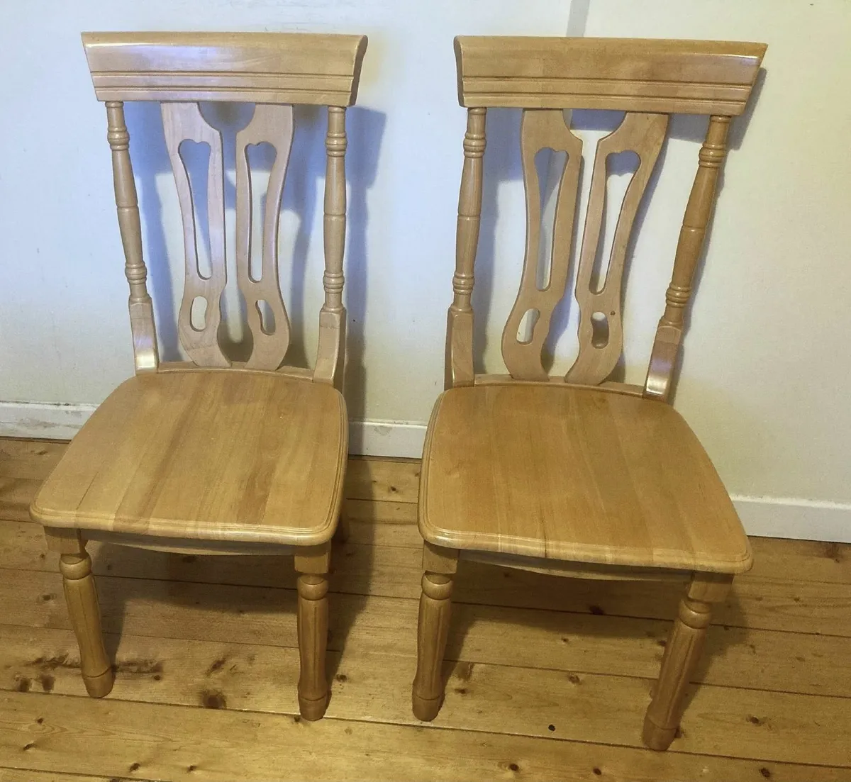 Solid Wood Dining Chairs – Set of 2 - Image 2