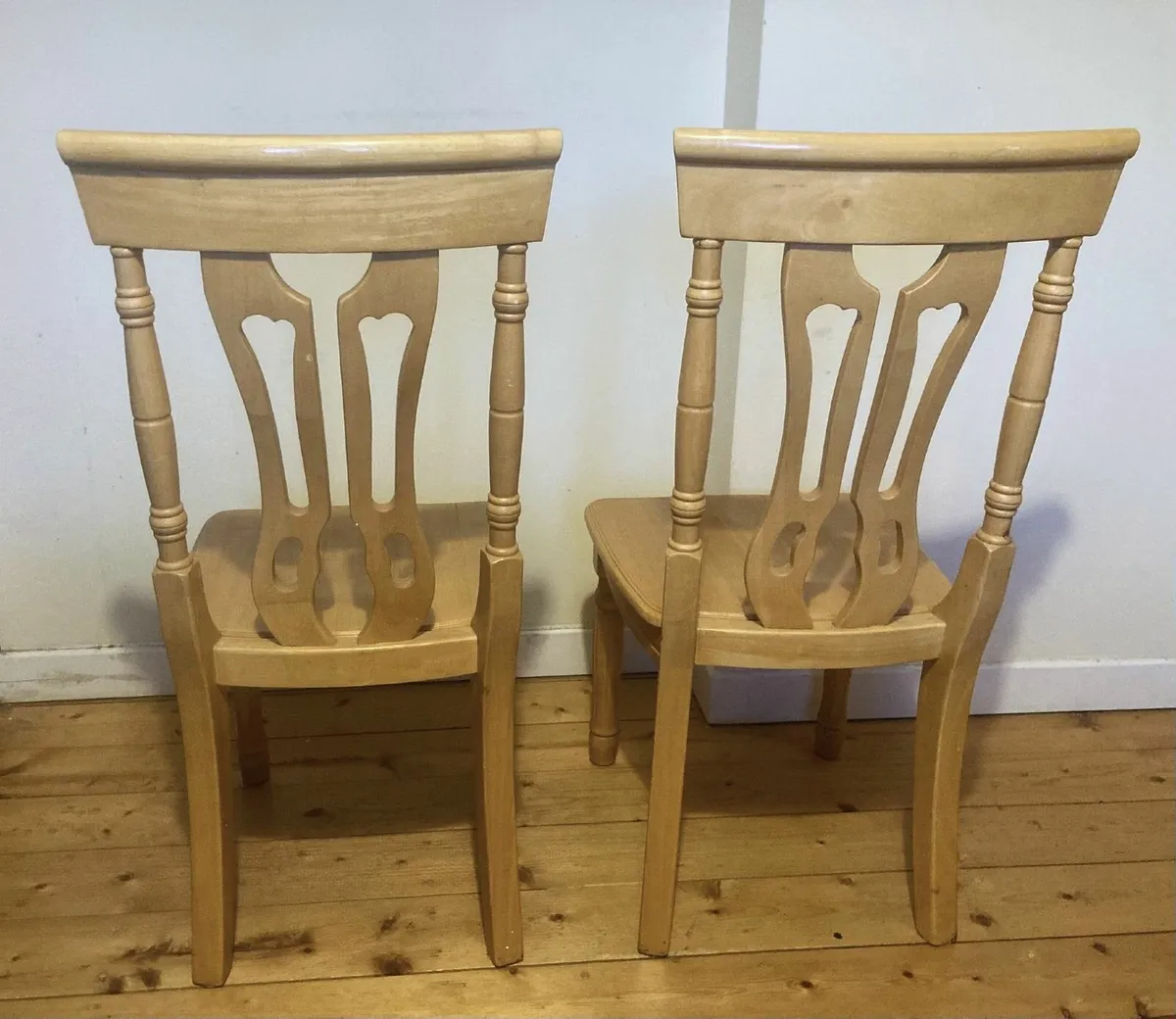Solid Wood Dining Chairs – Set of 2 - Image 3