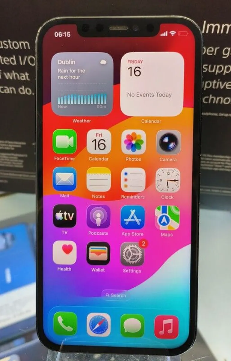 Apple iPhone 12 128GB Black, Unlocked battery health %88 original - Image 2