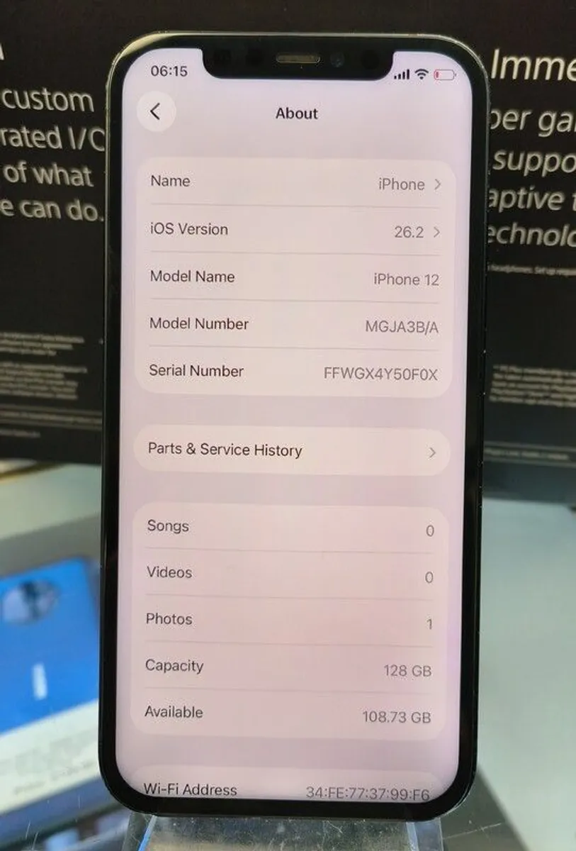 Apple iPhone 12 128GB Black, Unlocked battery health %88 original - Image 4