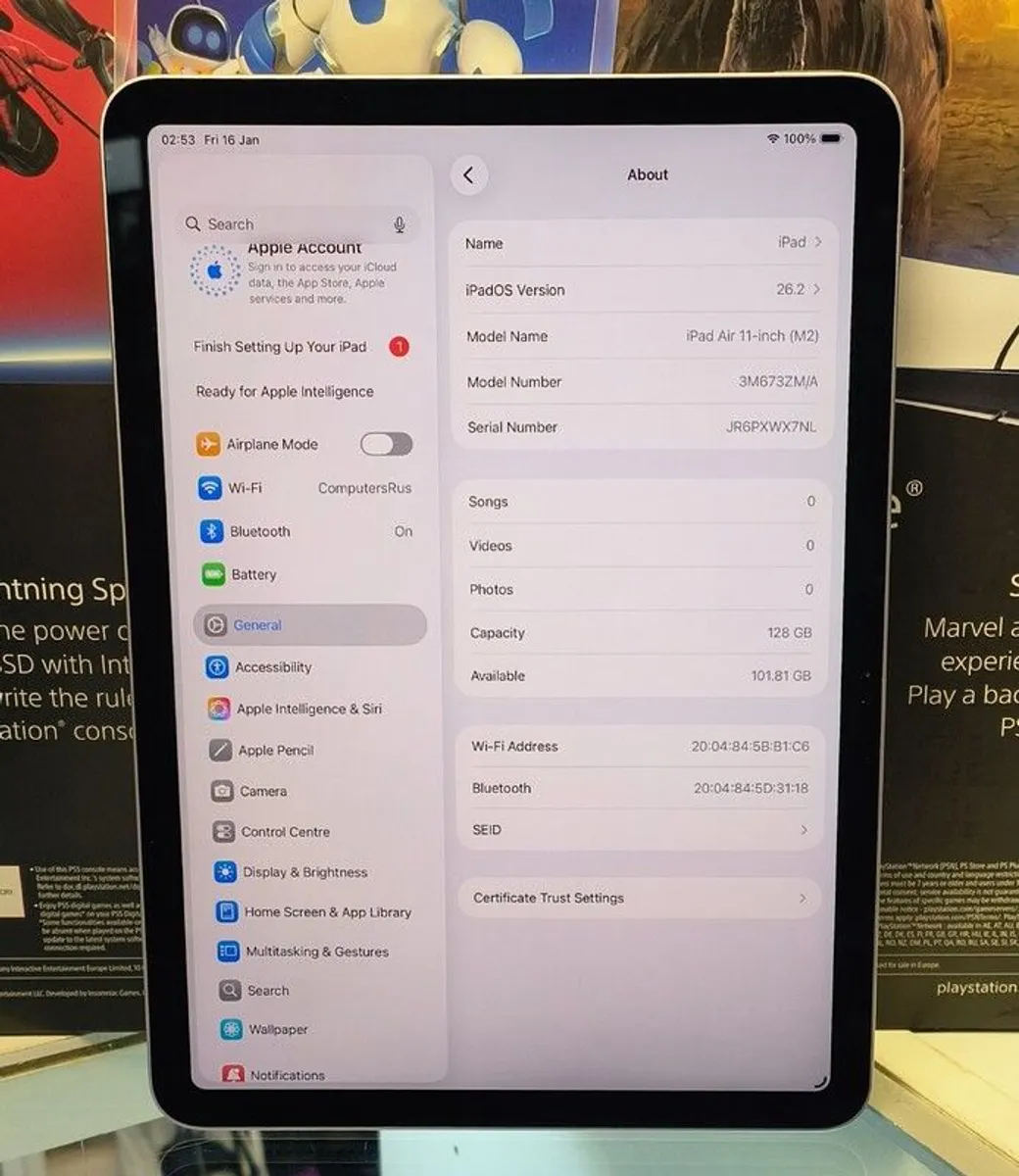 Apple iPad Air 11" M2 (A2902) 128GB - Space Purple 2024 - Image 3