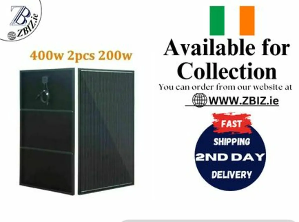 400W Solar Panel Kit 12V 2x200W Aluminum - Image 1