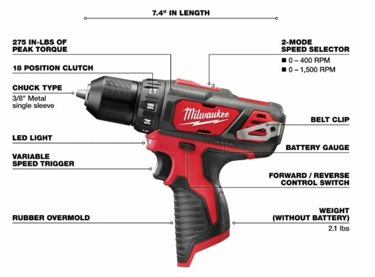 Milwaukee M12 drill driver - Image 2