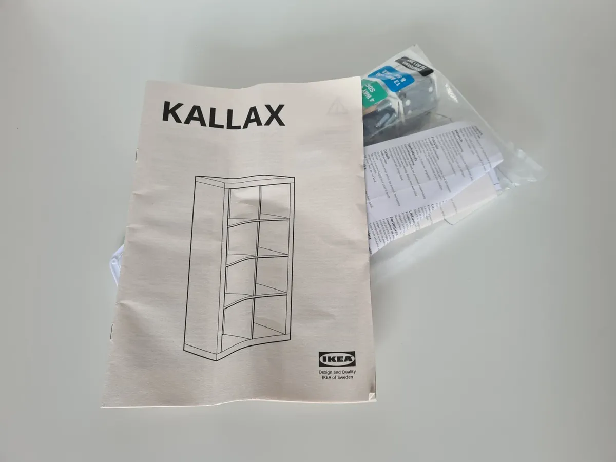 Ikea Kallax desk and cube storage unit white shelv - Image 4