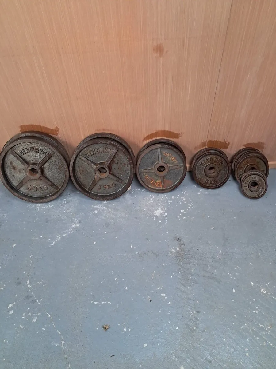 Gym squat rack , bench , Olympic barbell, weights - Image 3