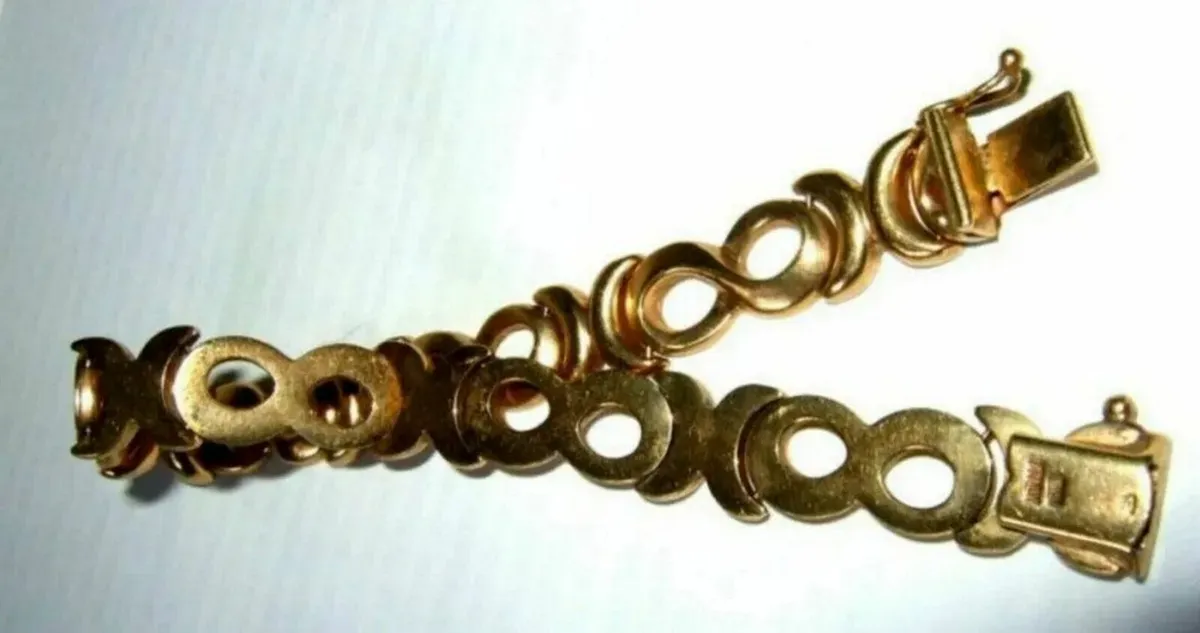 Vintage Hallmarked 9ct Gold Italian Bracelet - Image 4