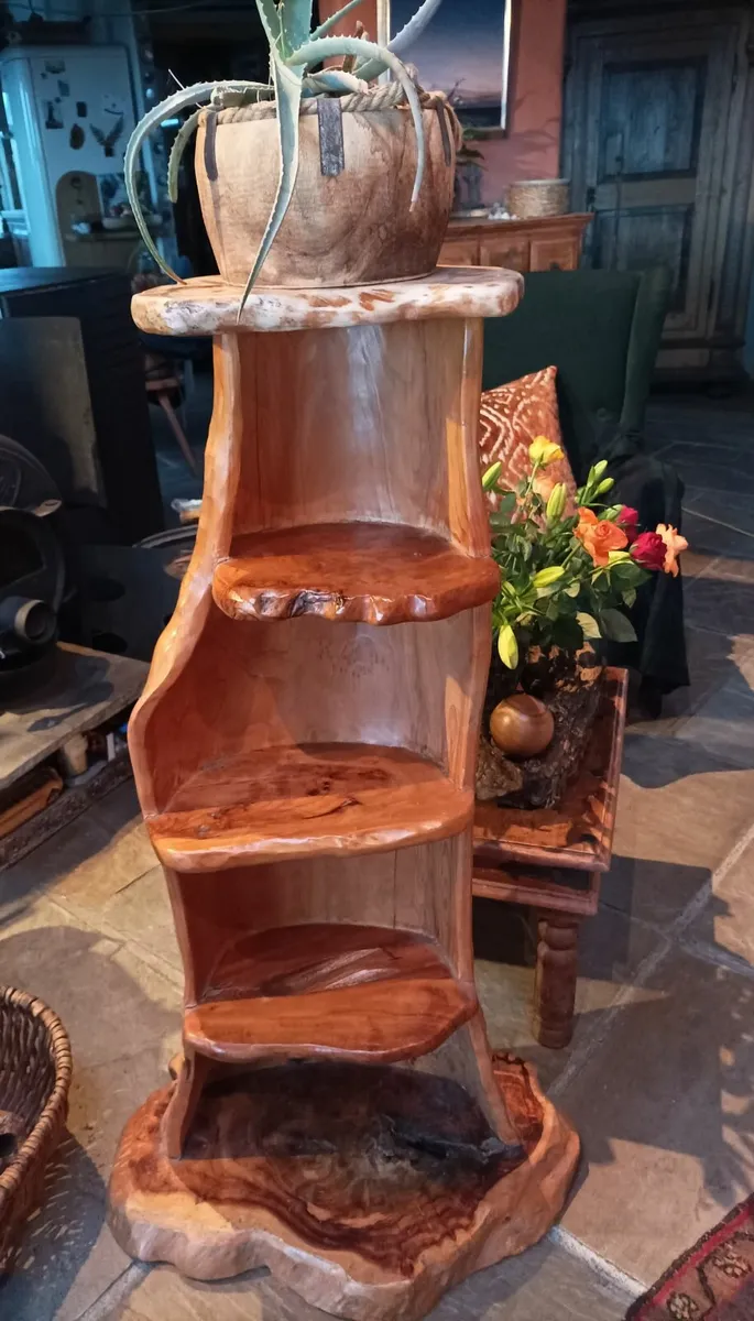 Solid wooden shelf unit - Image 4