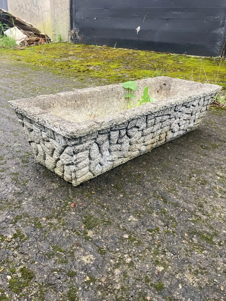 Garden Planter- Vintage- Concrete - Image 1