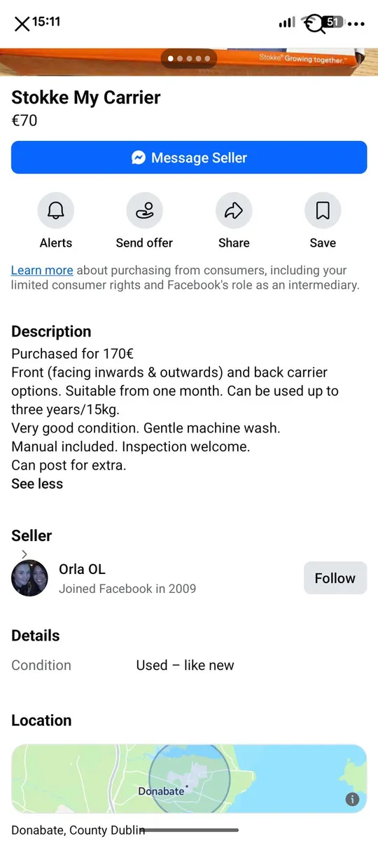 Stokke Front & Back baby carrier - Image 2