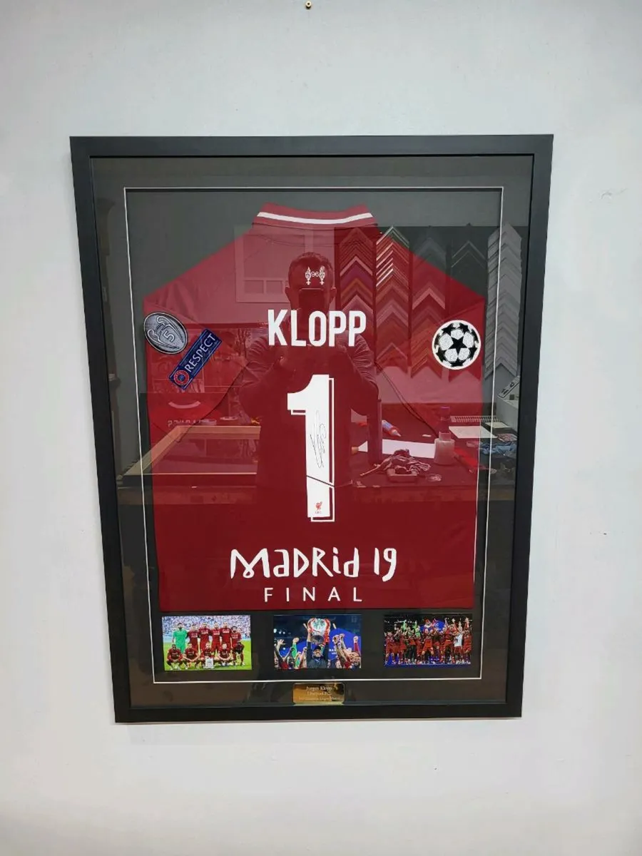 Jurgen Klopp Madrid 19 Signed Framed Shirt - Image 1
