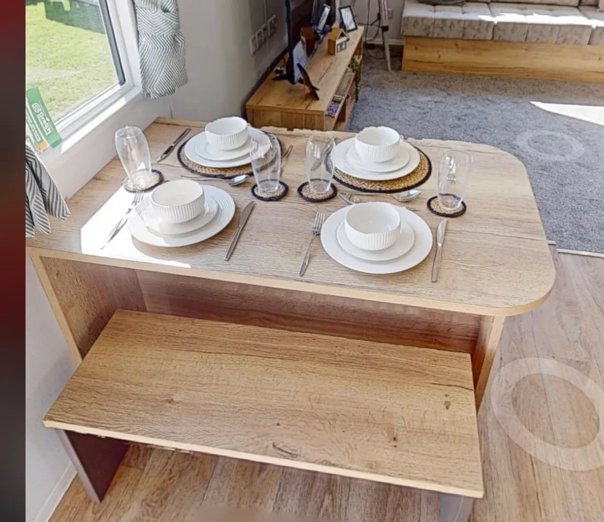 Mobile home table and benches - Image 1