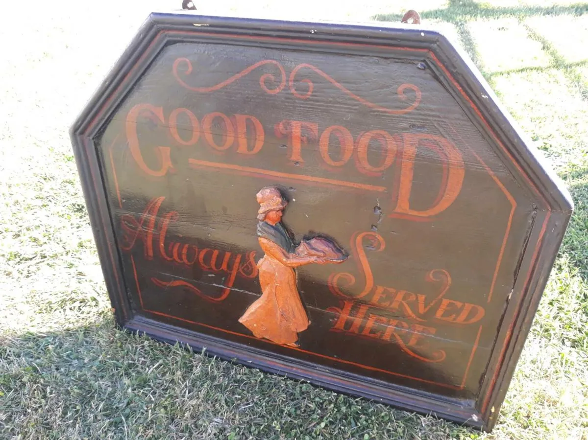 Food Served Vintage Wooden Sign - Image 3