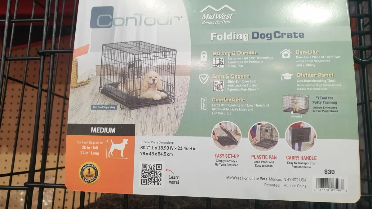 Dog crate for medium dog - Image 1