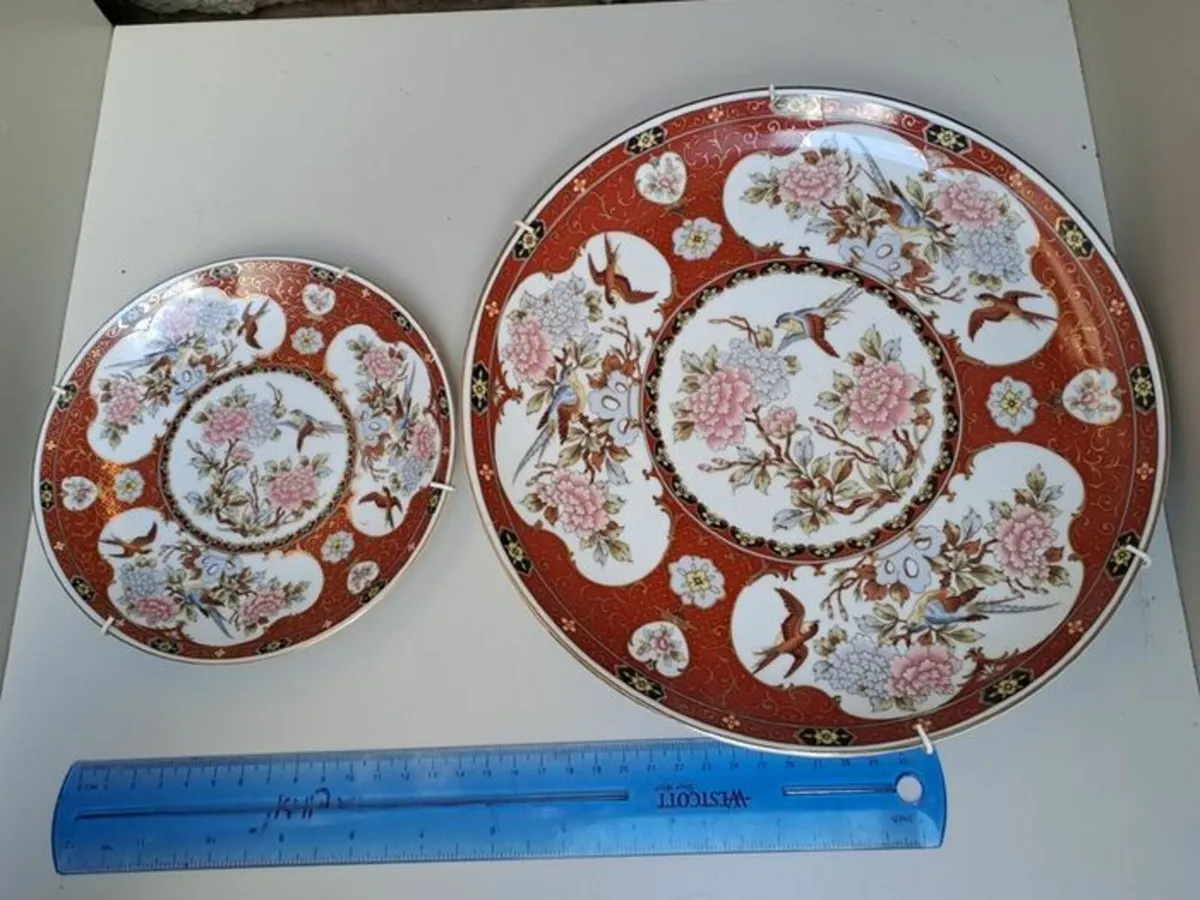 Japanese Garden birds Wall plates - Image 1