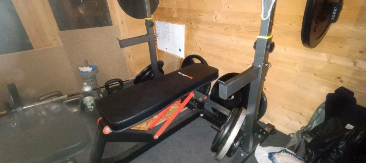 Weight Bench and squat stands - Image 1
