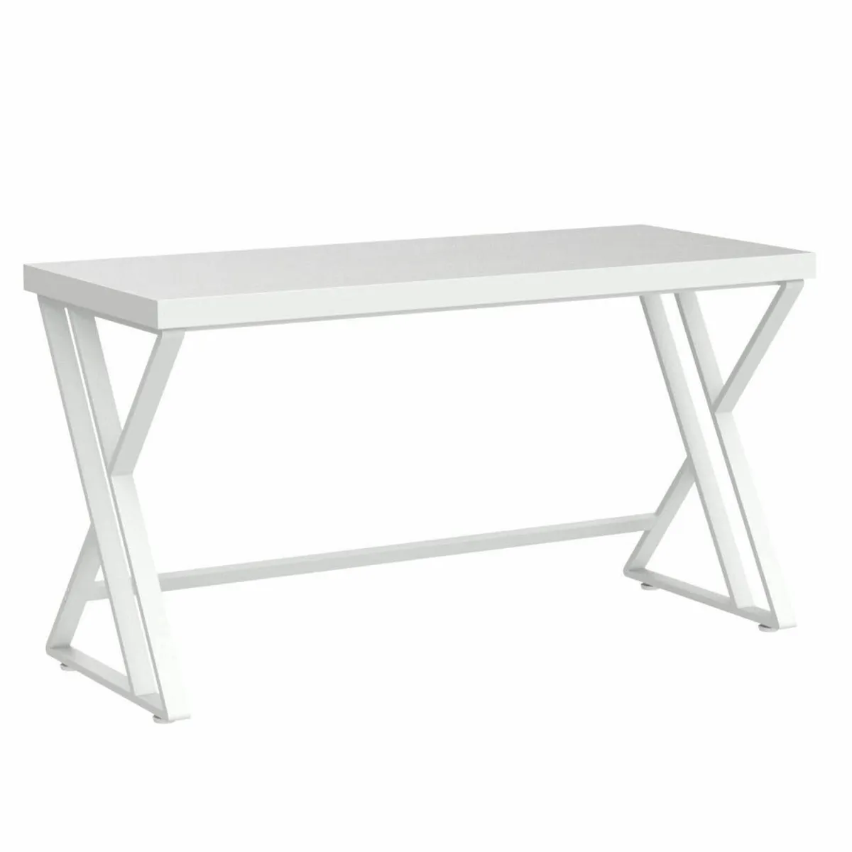 White Computer Desk Modern Wood Home Office for - Image 4