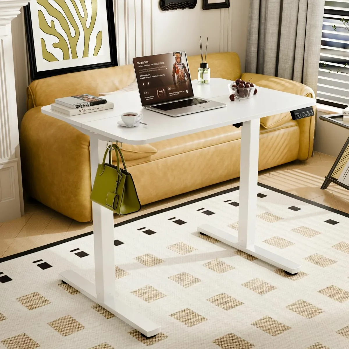 Electric Standing Desk 90x60cm Height Adjustable - Image 2