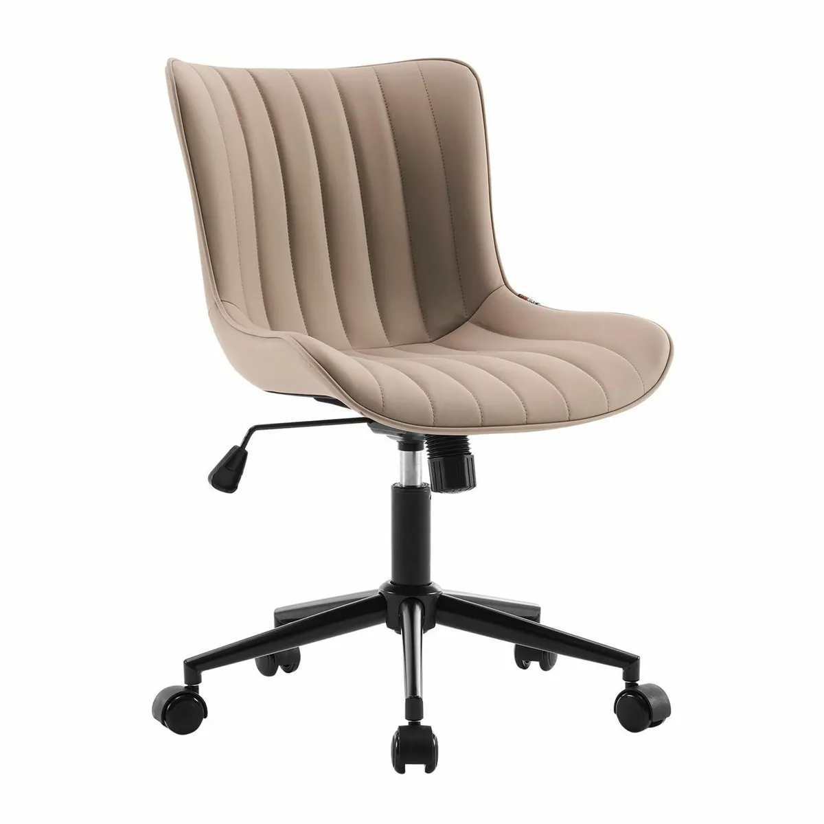 Home Office Chair Swivel Armless Desk Faux - Image 3