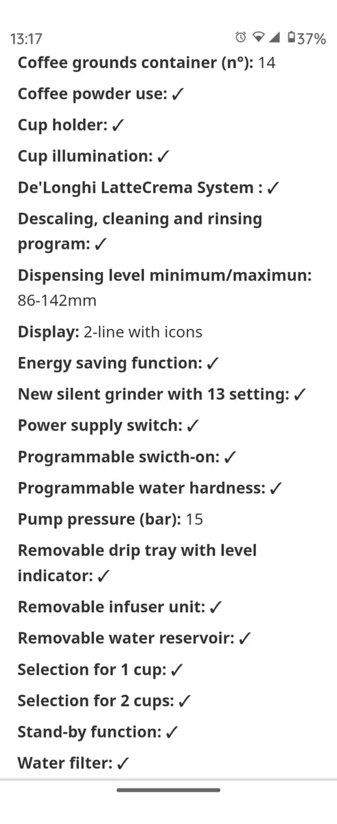 DeLonghi Beans to cup - Image 4