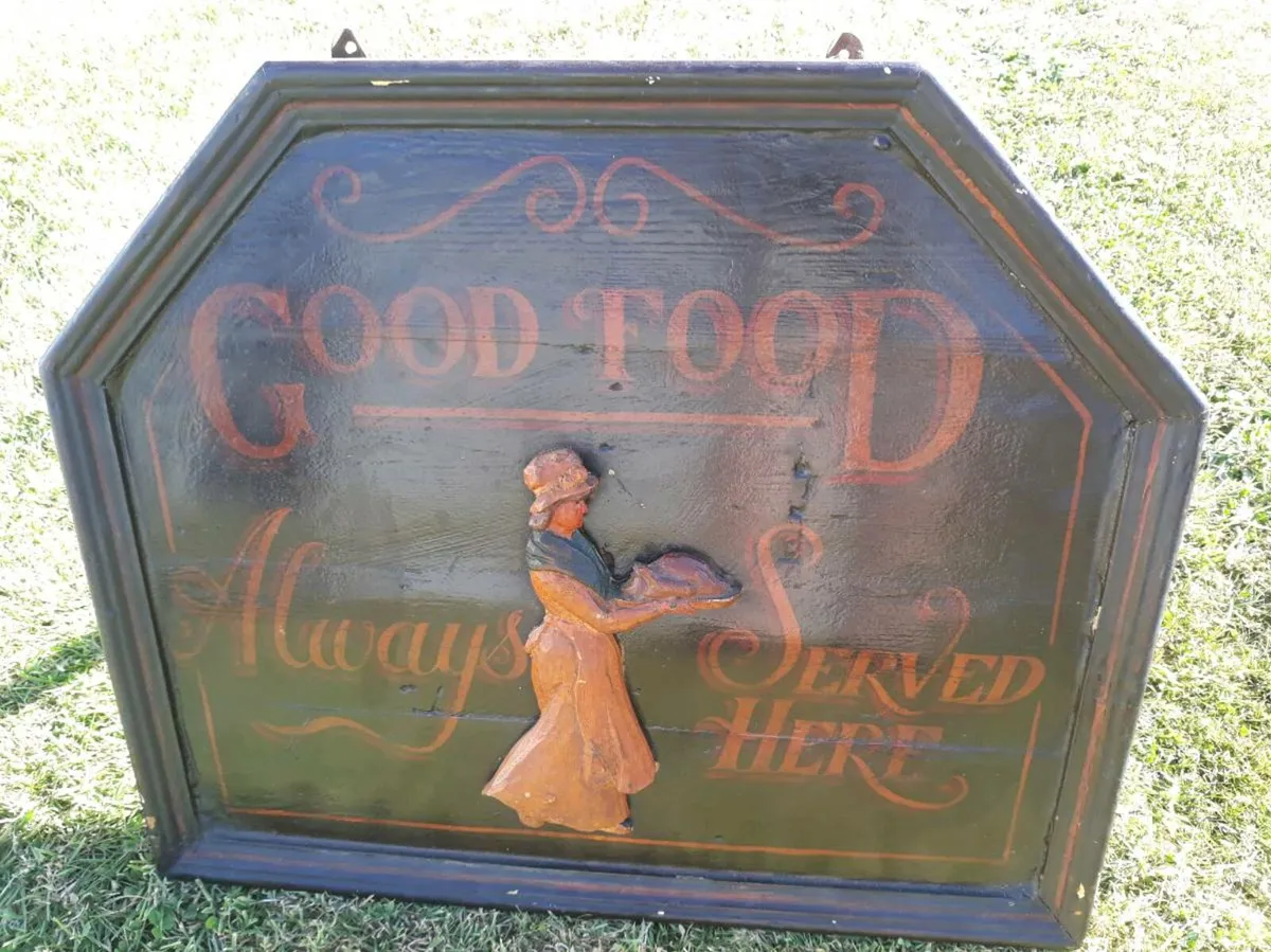 Food Served Vintage Wooden Sign - Image 2