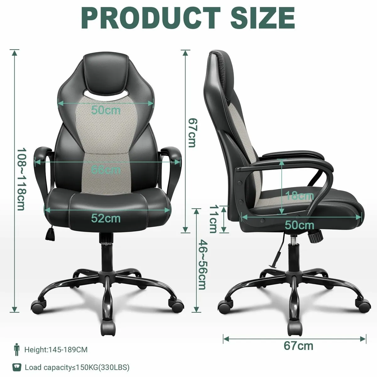 Office Chair High Back Ergonomic Racing-Style - Image 3