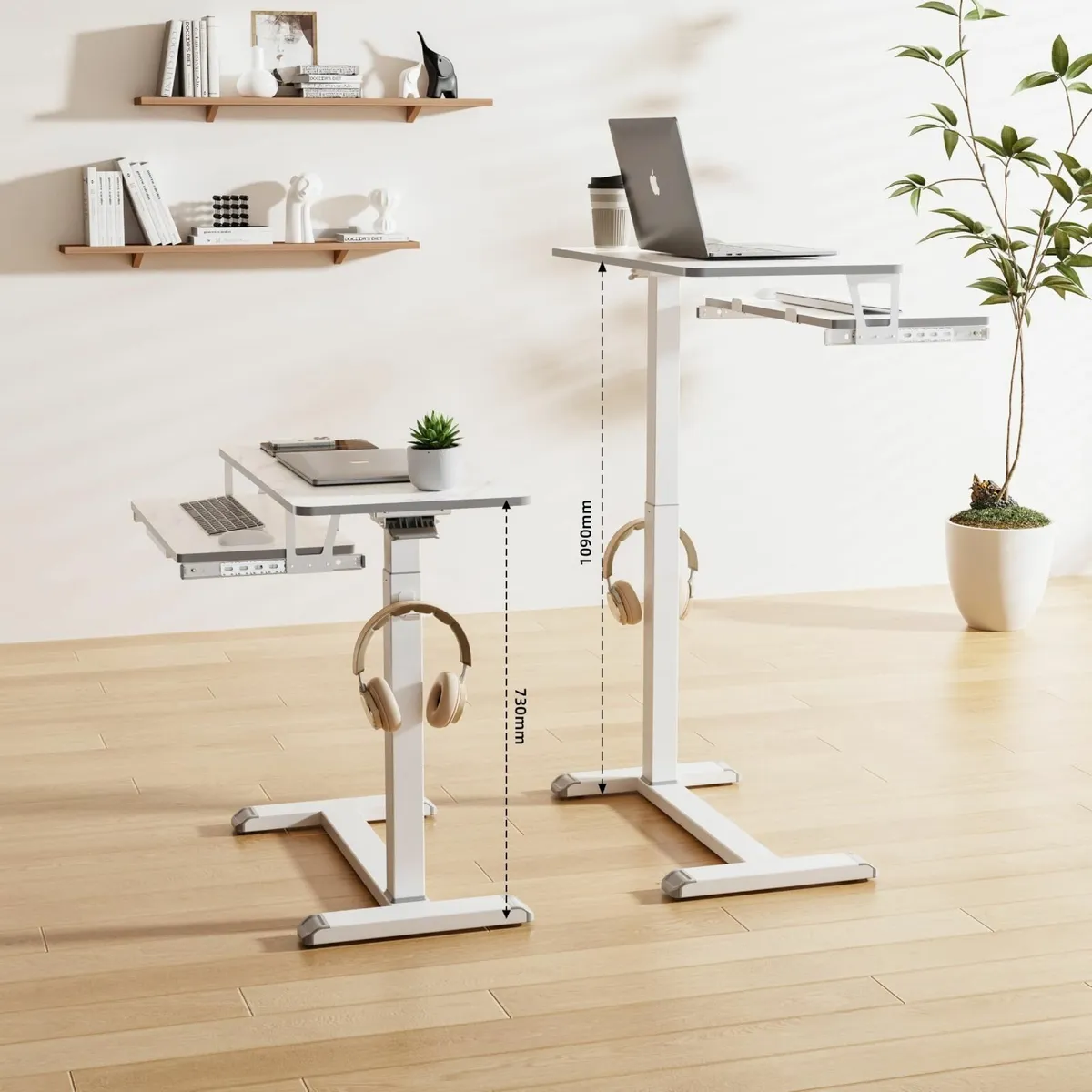 Workstation Table with Wheels Small Office - Image 2