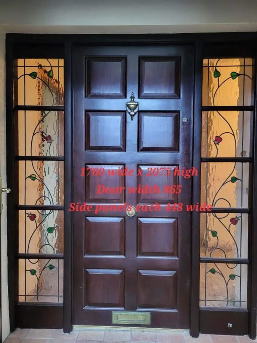 Solid Front door with two side panels - Image 1