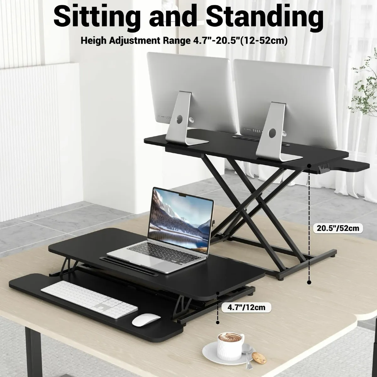 Standing Desk Converter 36/91cm Wide Height - Image 4