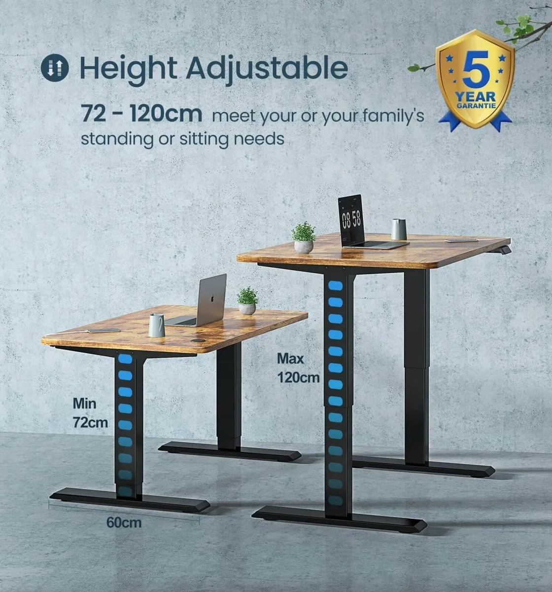 Adjustable Height Standing Desk Frame Two-Stage - Image 2