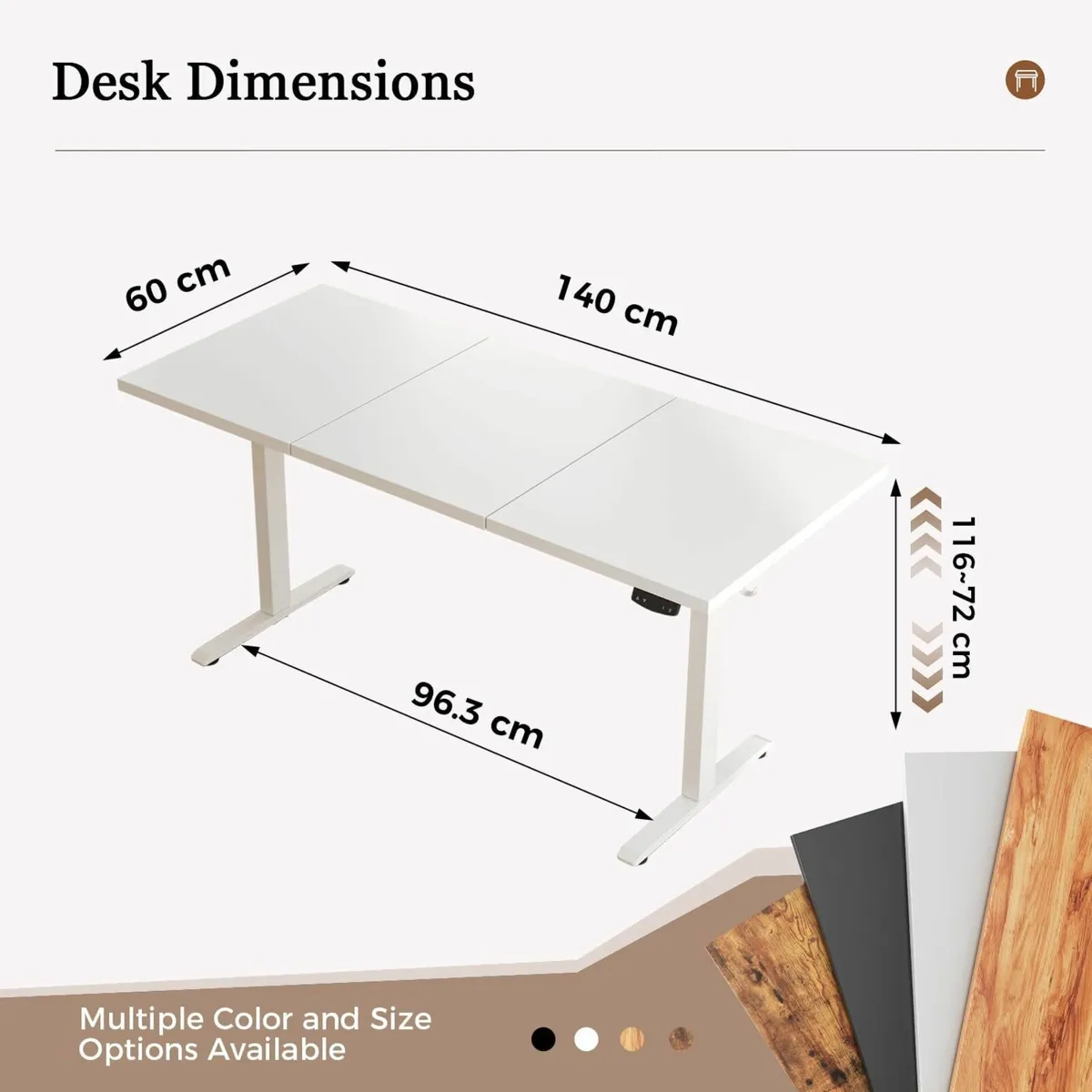 Height-Adjustable Desk Electric Sit-Stand Office - Image 2