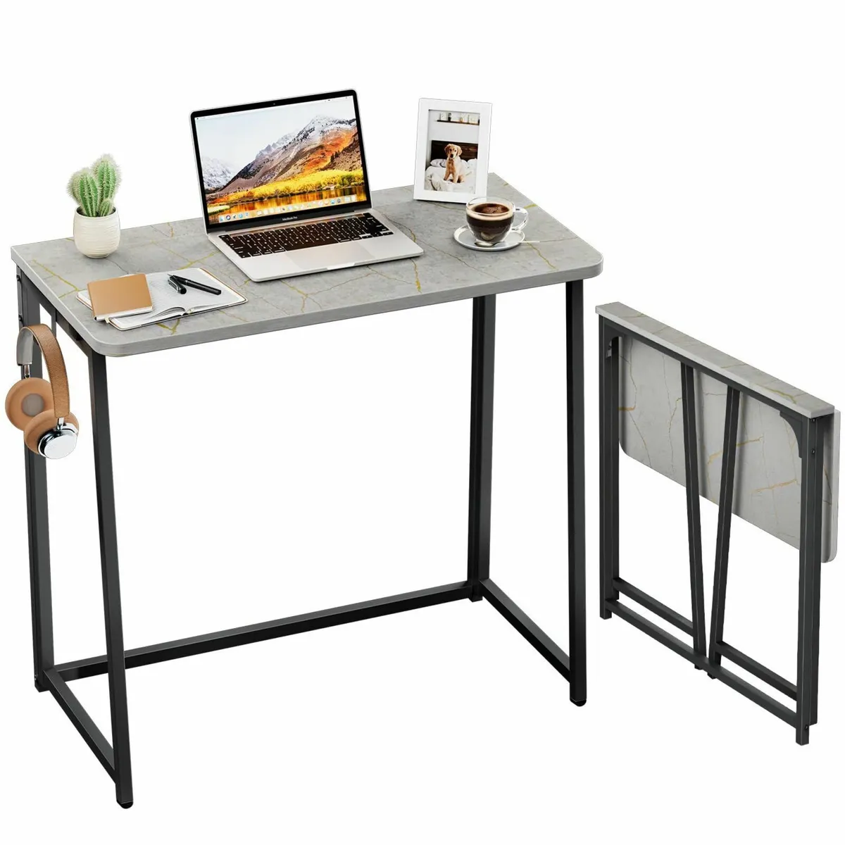 Small Foldable Computer Desk Writing Study Easy - Image 1