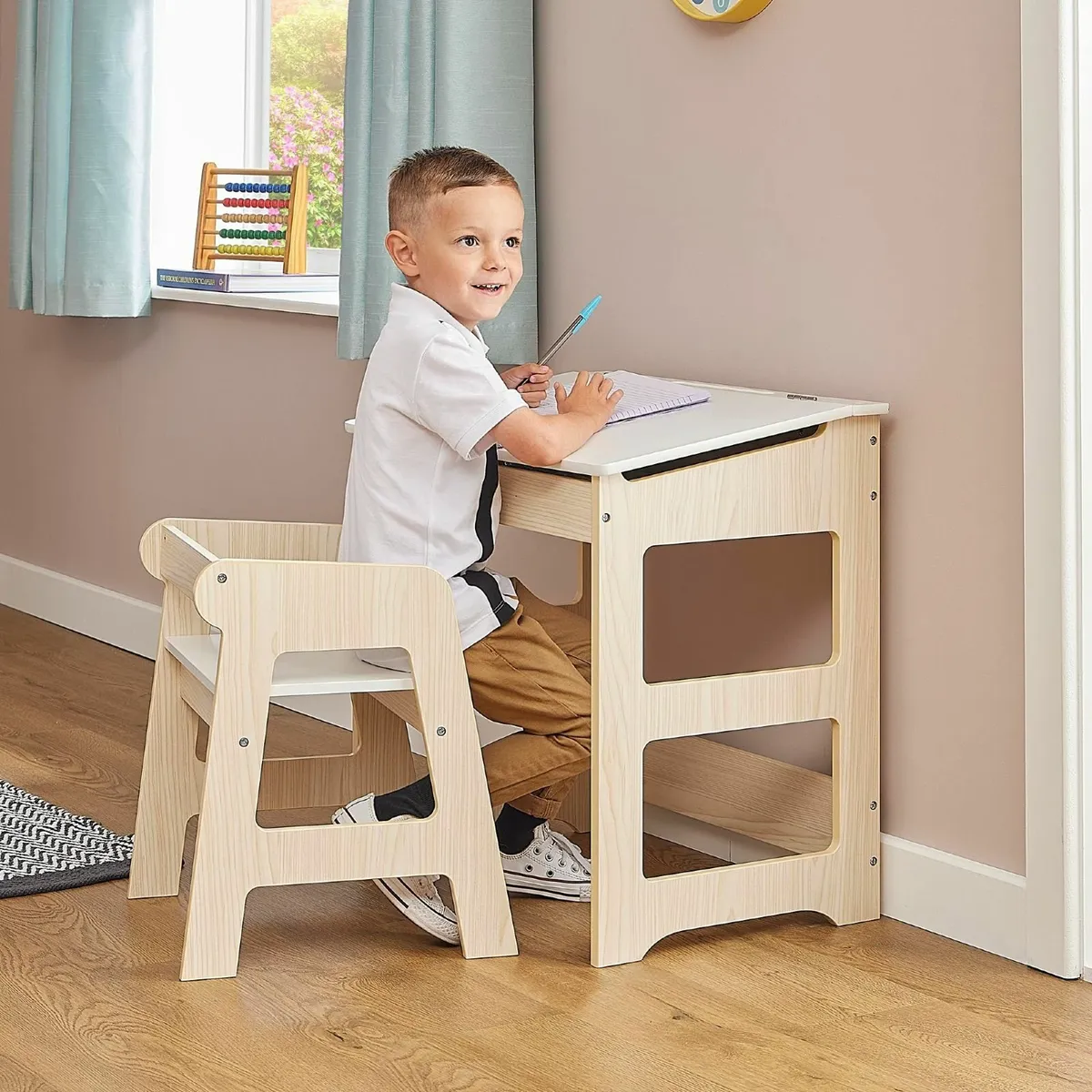 Kids Scandi Study Desk and Chair - Image 1