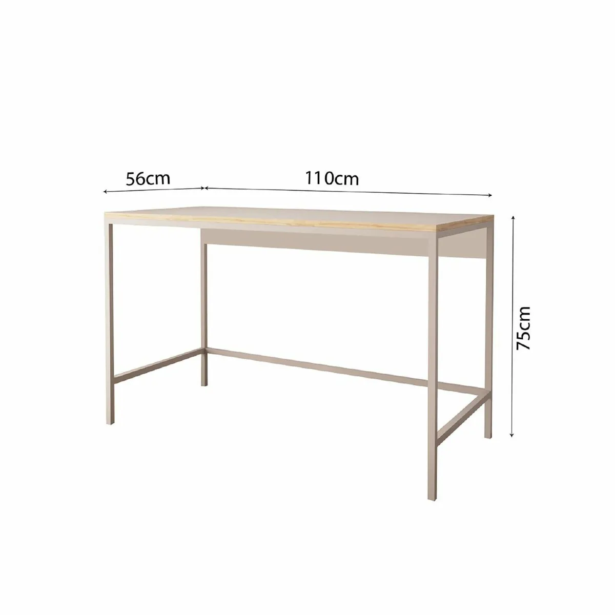 120cm Wide Home Office Desk Stylish Wooden Study - Image 3