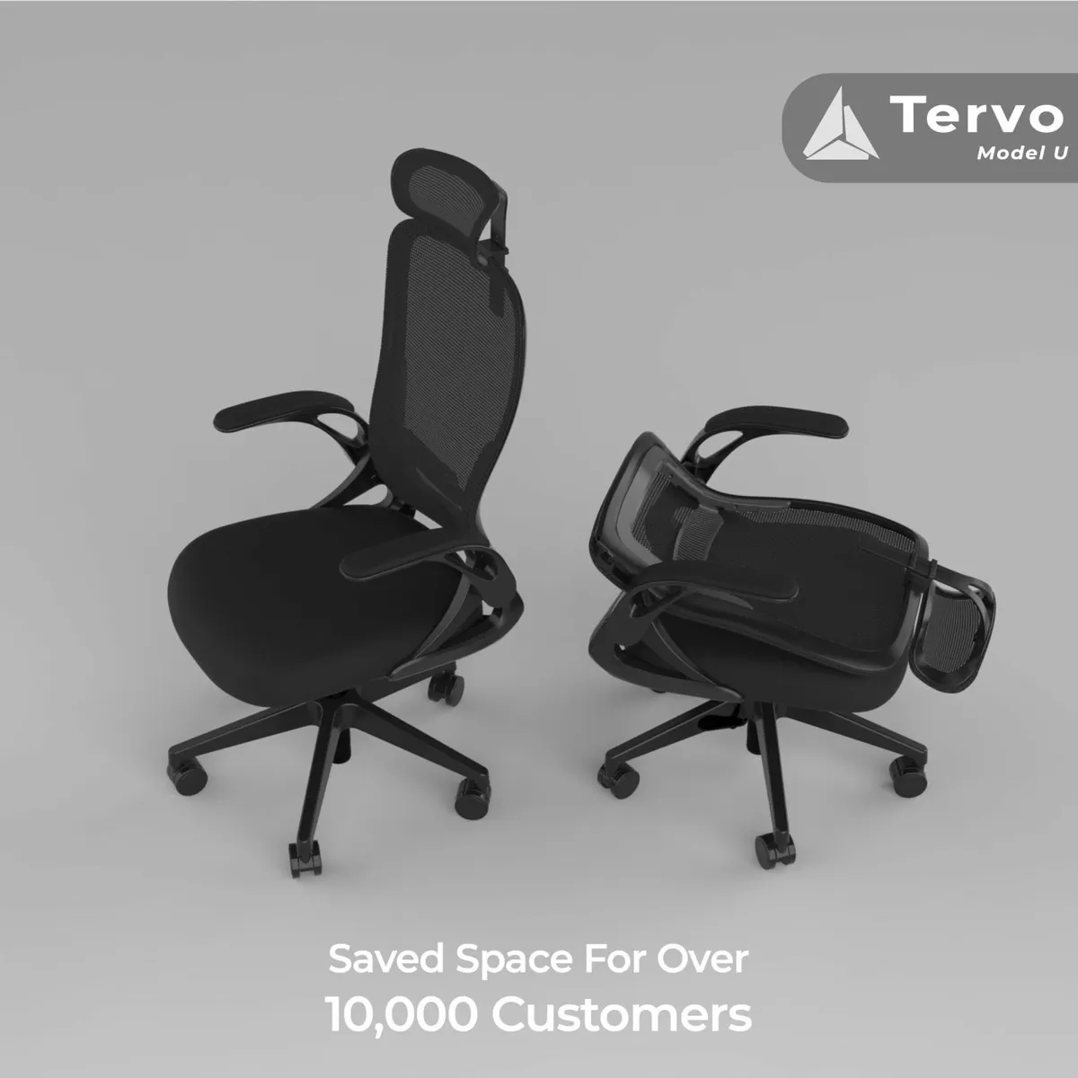 Model U Folding Office Chair for Small Spaces - Image 4